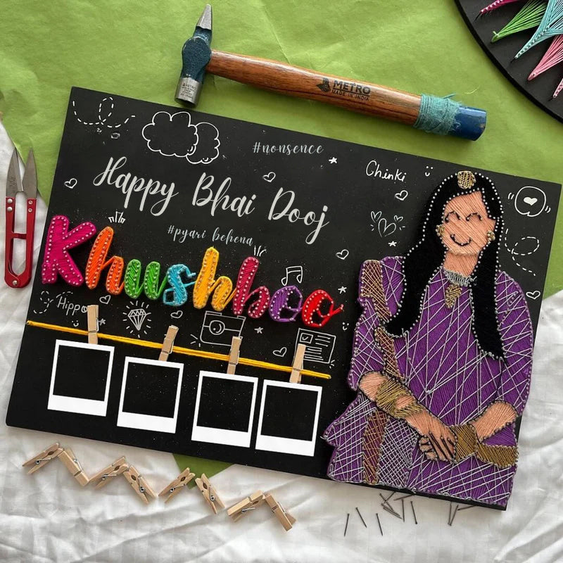 String Art Portrait : Masterpiece for Bhai Dooj Gift