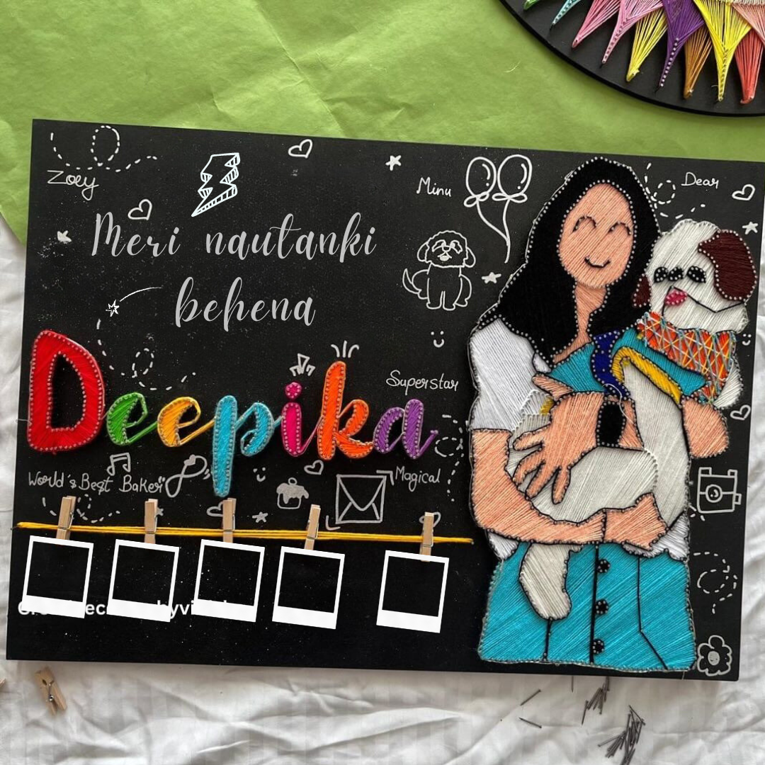 String Art Portrait : Masterpiece for Rakhi Gift