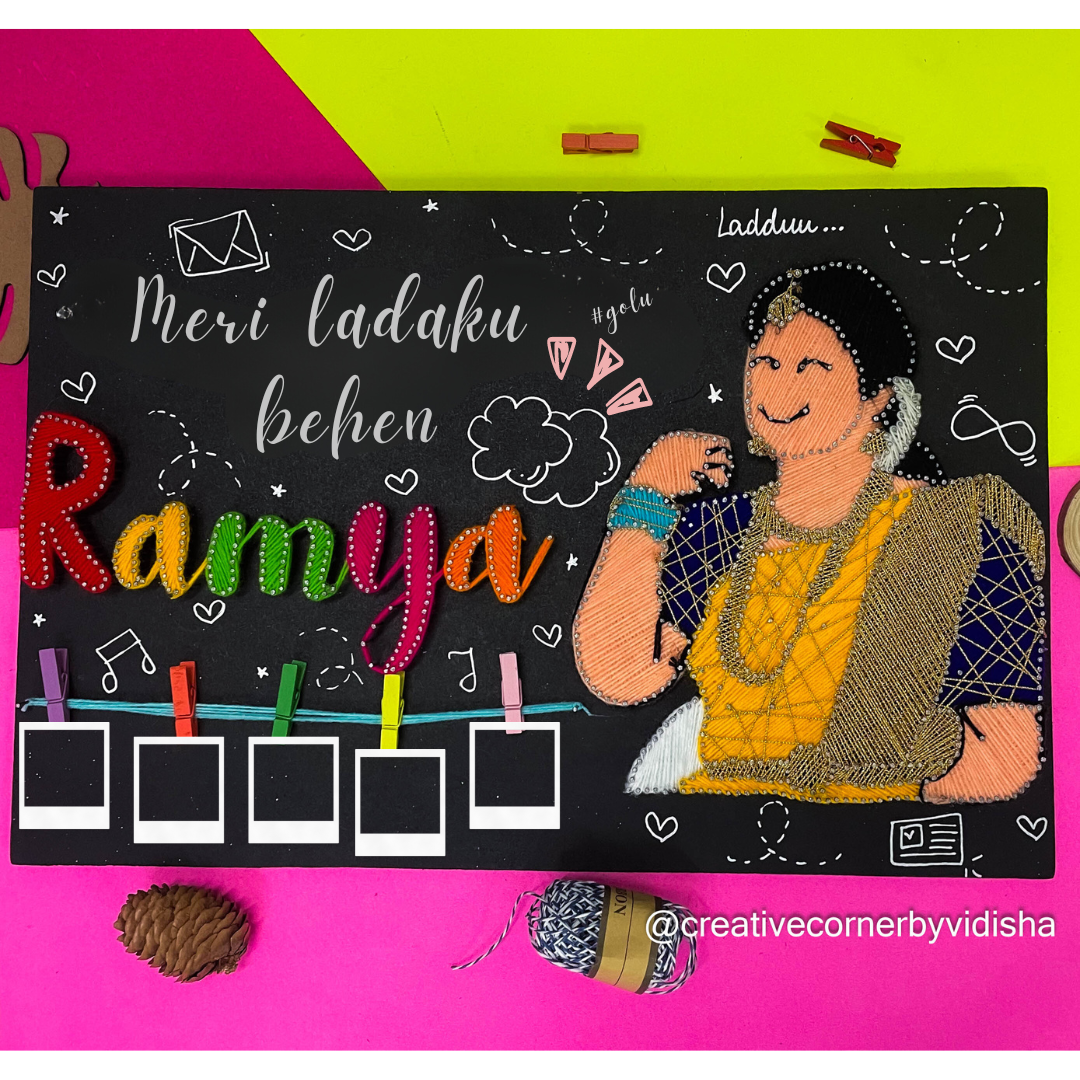 String Art Portrait : Masterpiece for Rakhi Gift