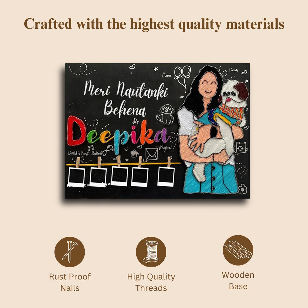 String Art Portrait : Masterpiece for Bhai Dooj Gift