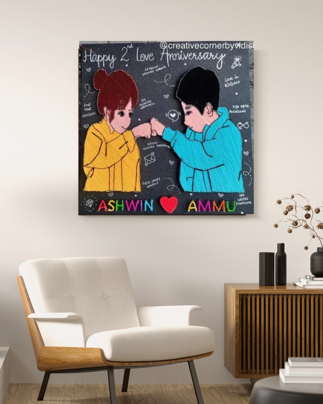 Forever Bond: Couple String Art