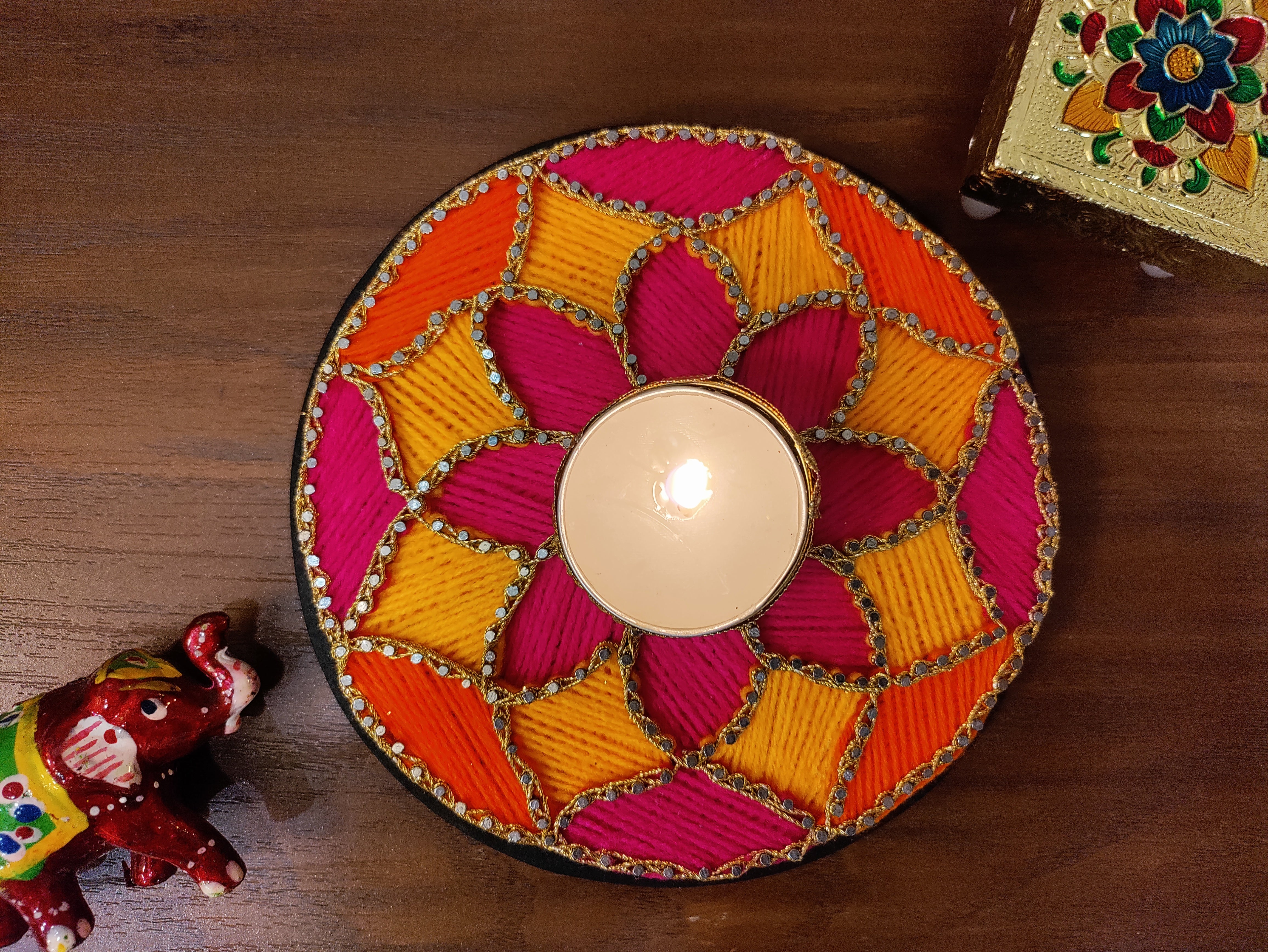 Radiant Diwali Threads: With a Customised Message .