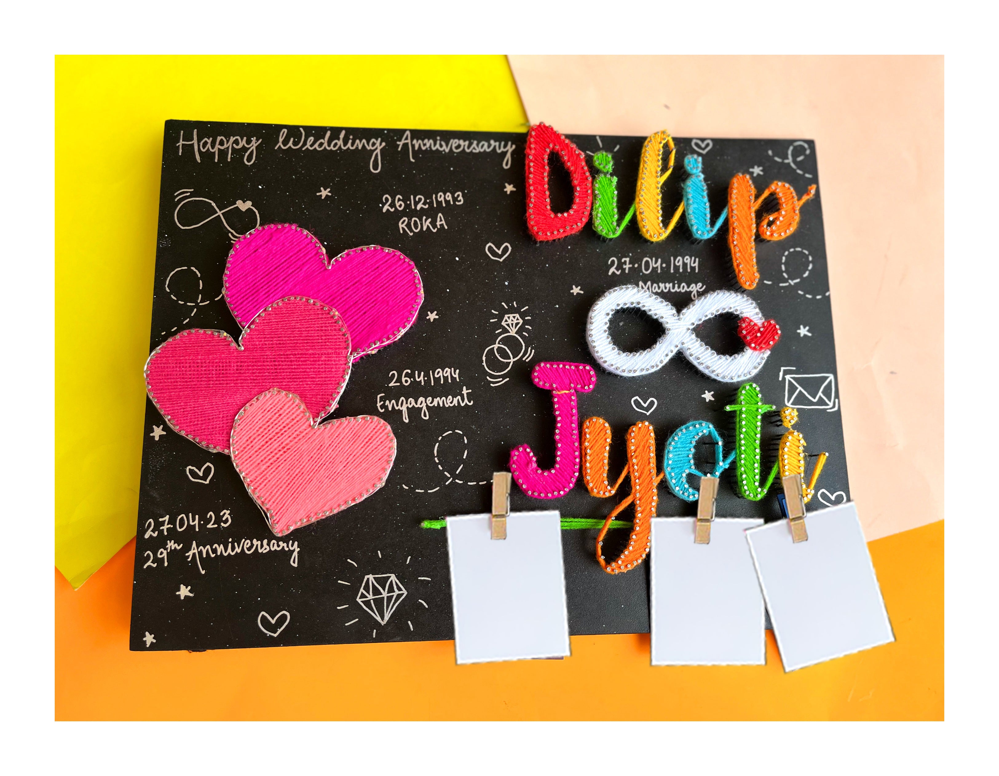 Heartstrings: A Customized String Art With Names