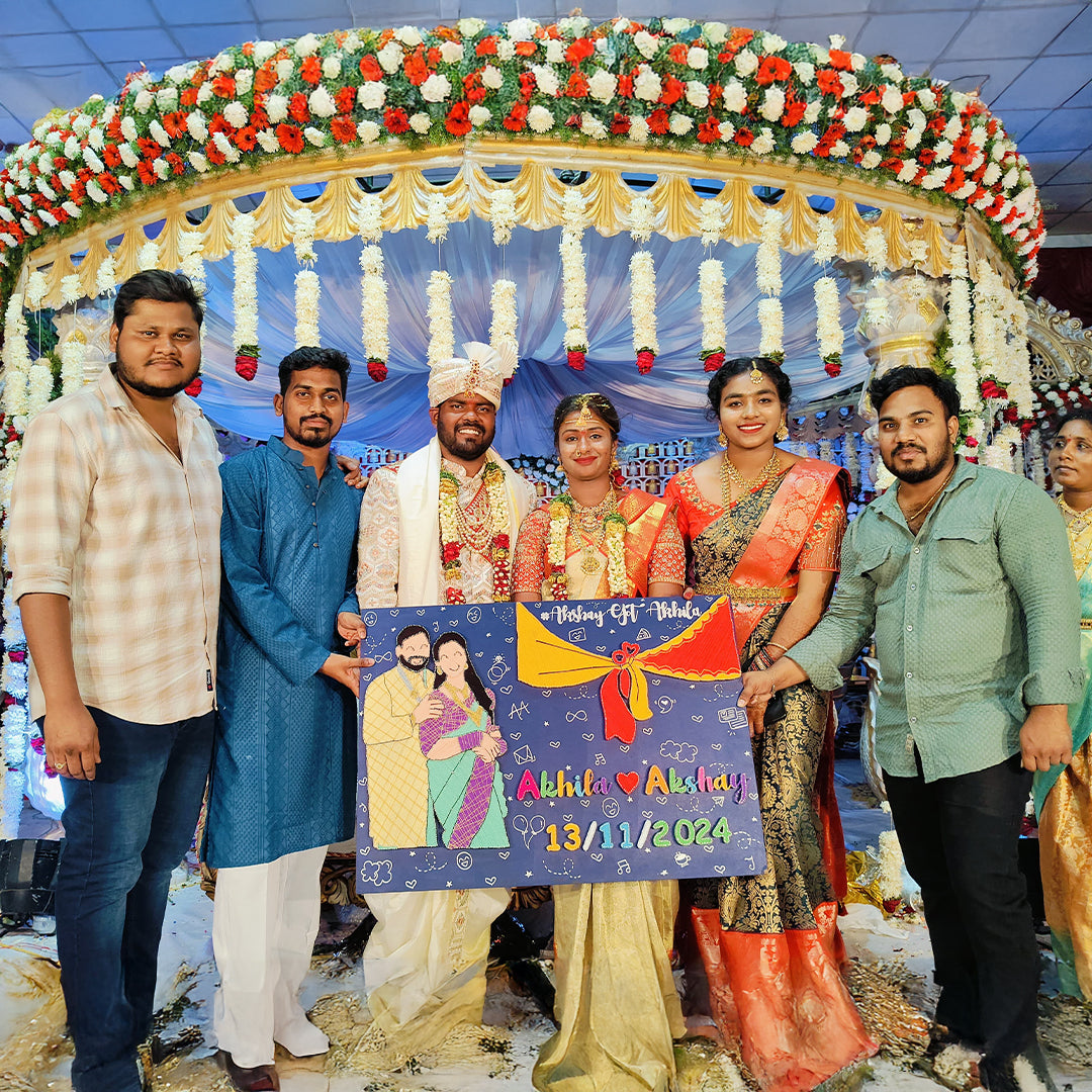 Personalized Gathbandhan String Art With Portrait
