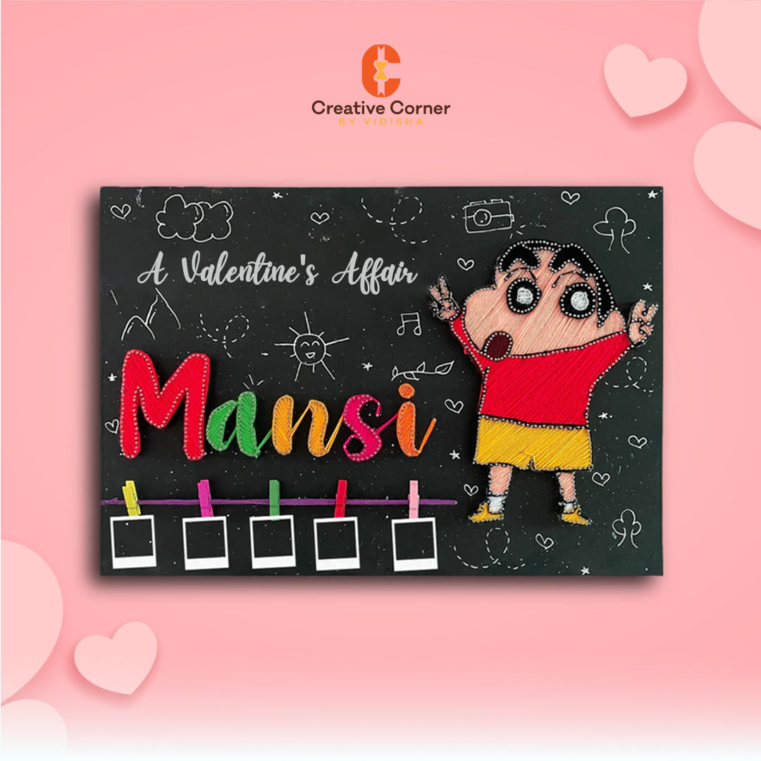 Shinchan's String Art Surprise: A Valentine’s Gift to Remember