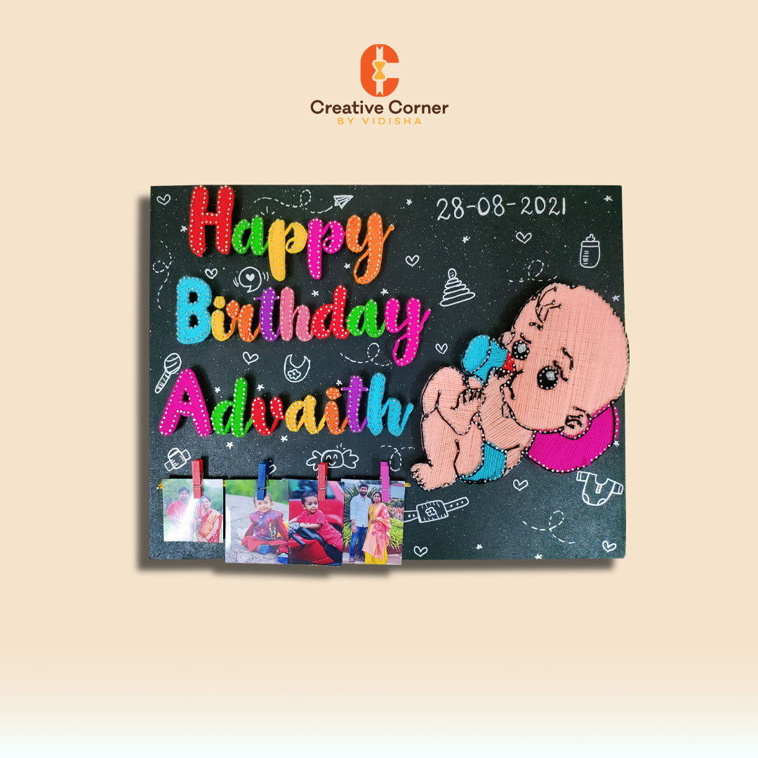 Cute & Cuddly: String Art Bliss for a Birthday Celebration