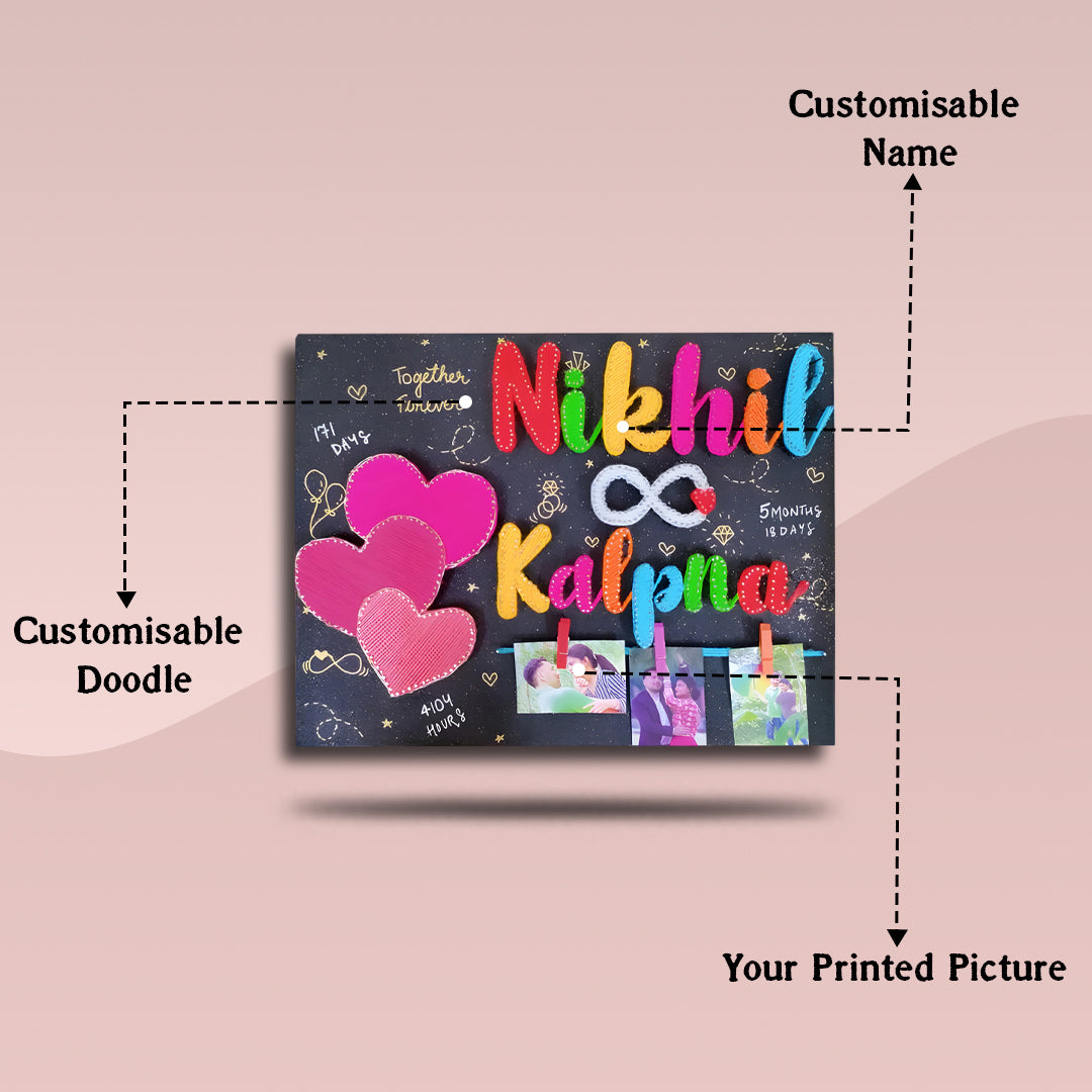 Heartstrings: A Customized String Art With Names