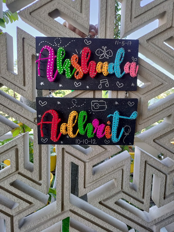 String Art Nameplate For Entrance