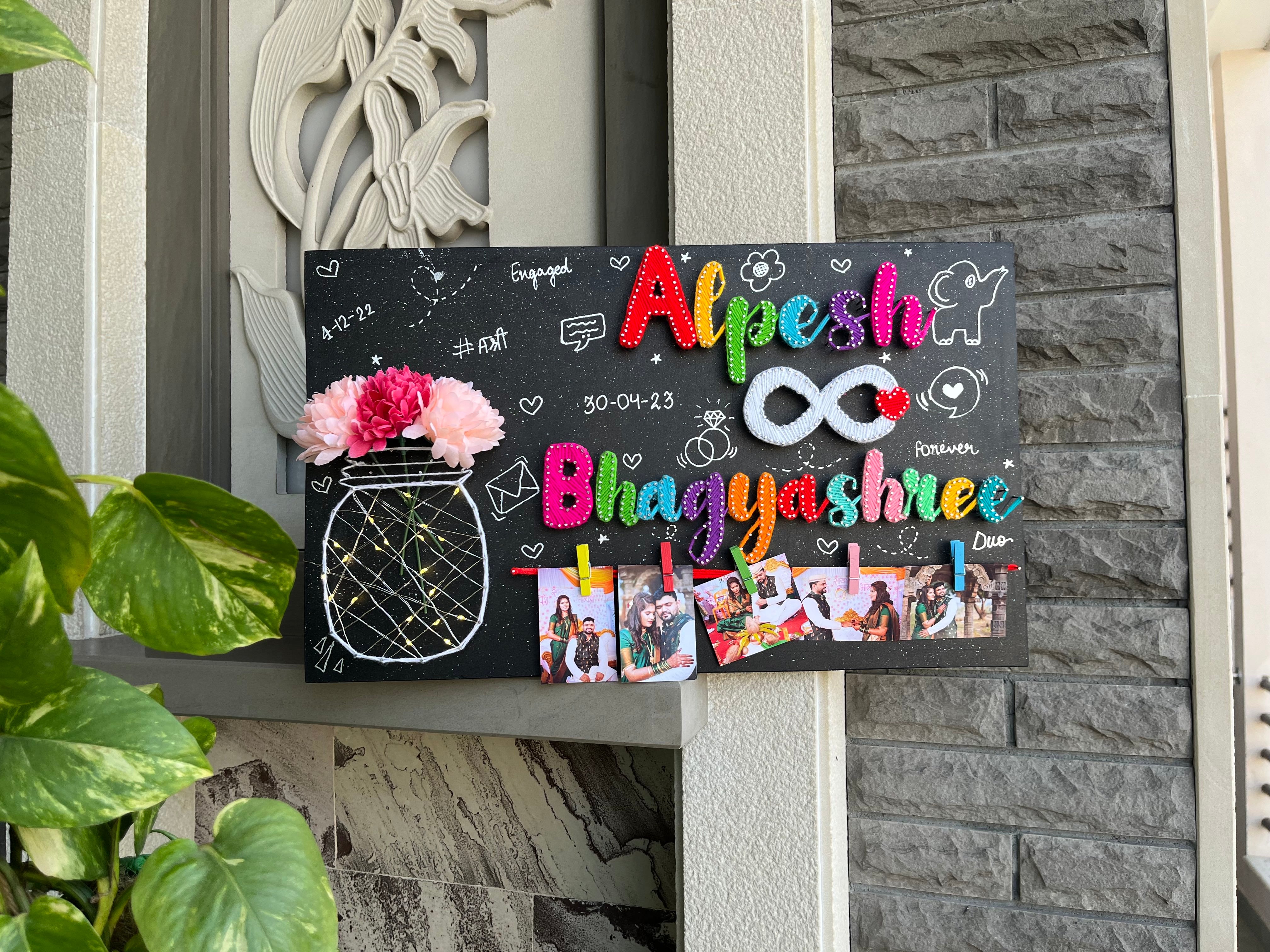 Personalized Nameplate With Photographs