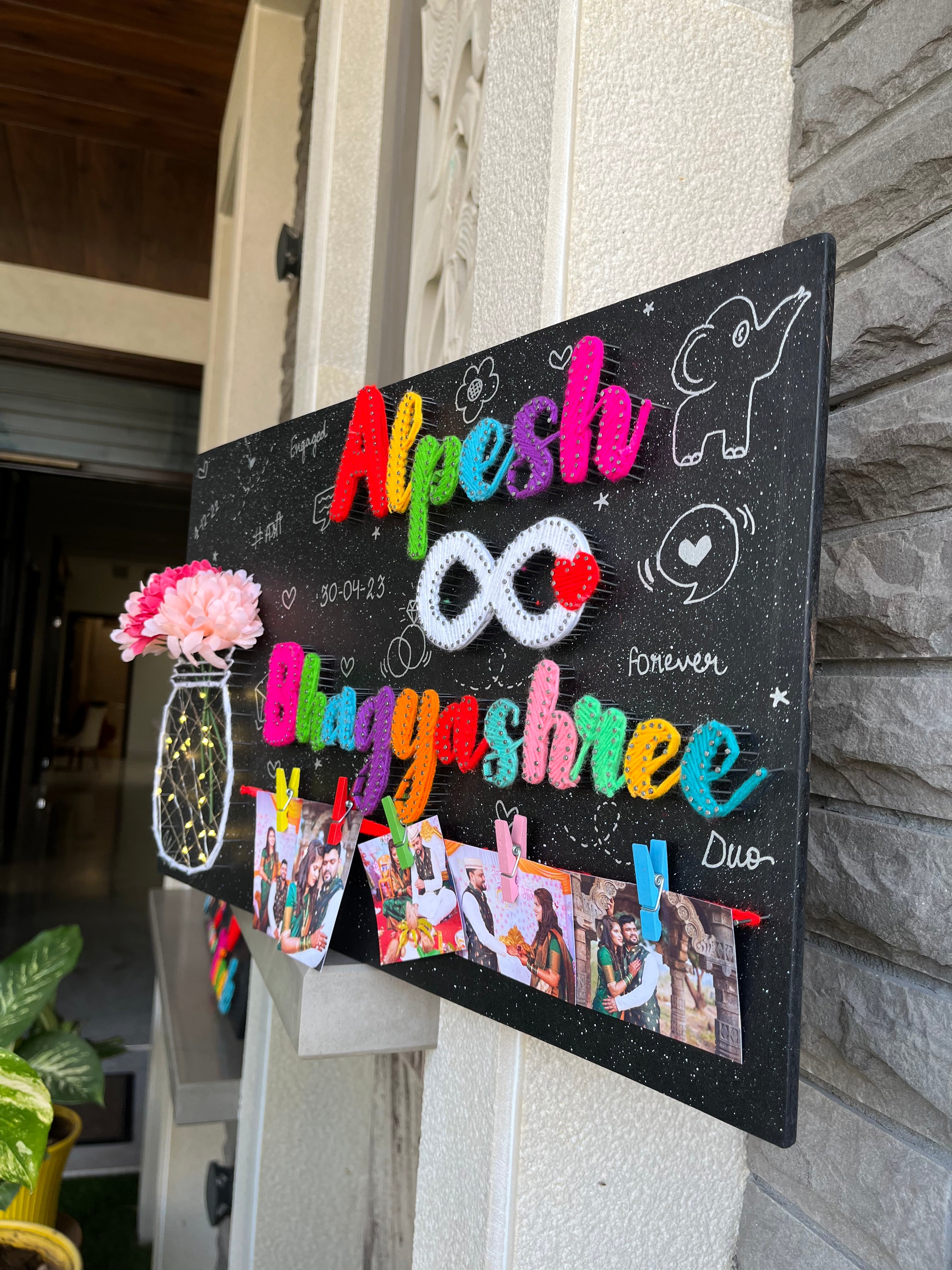 Personalized Nameplate With Photographs
