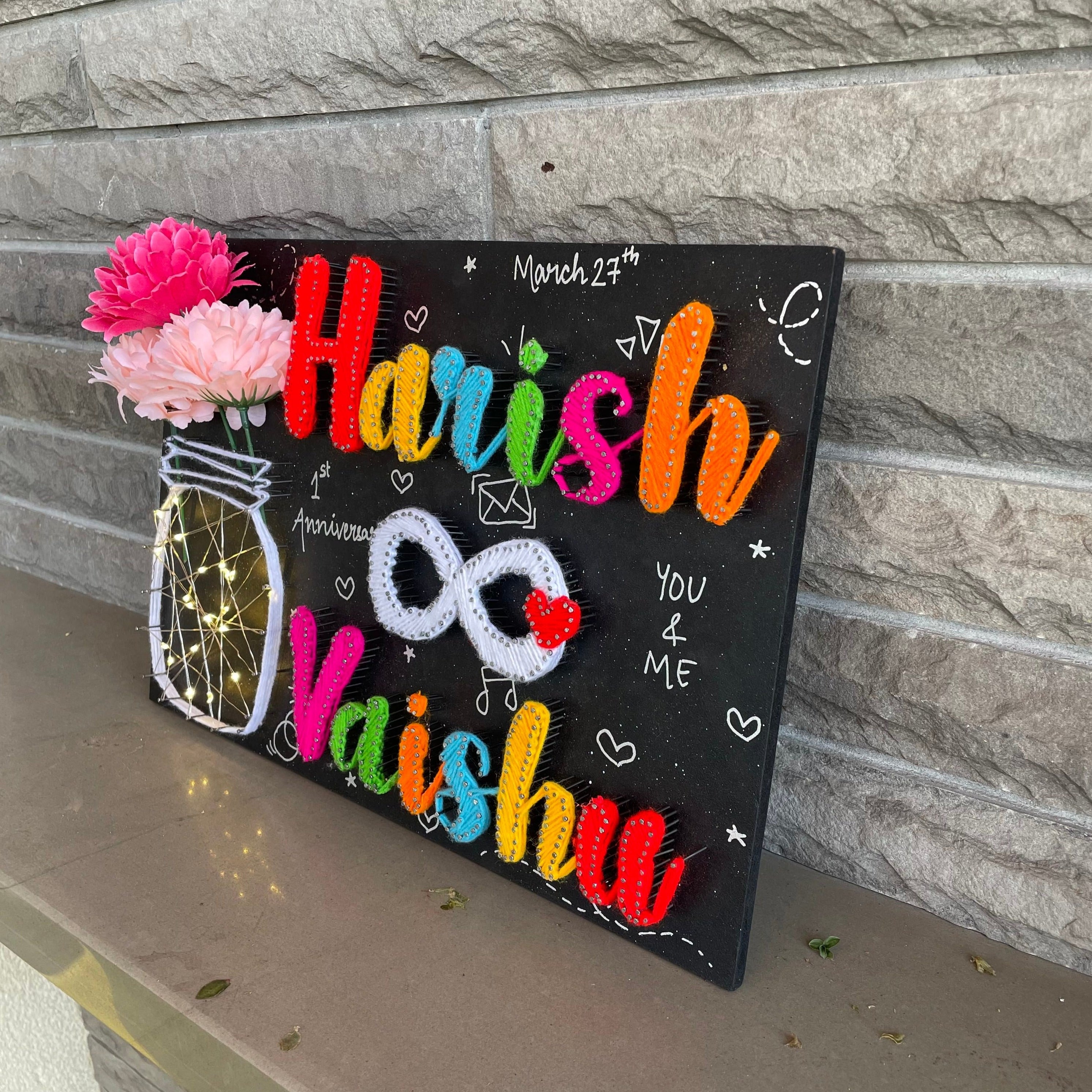 A Couple's Infinity String Art