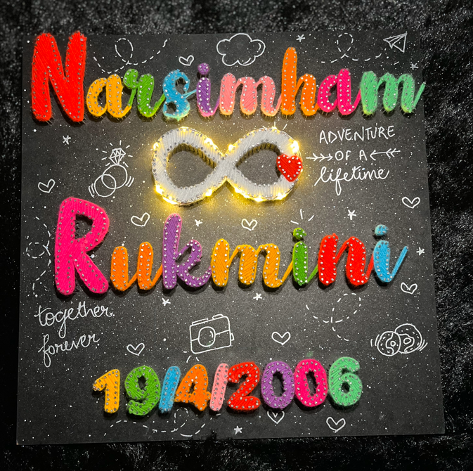 Infinite Bond - A Custom String Art Couple Gift With Love