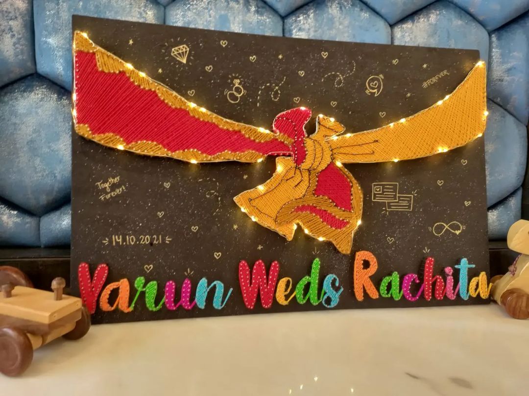 Gathbandhan String Art With Lights