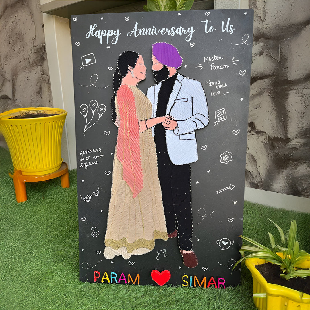 Threaded Memories: A Customized String Art Anniversary Gift