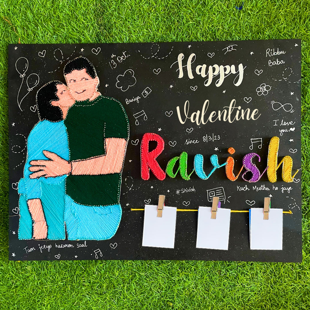 Customized Valentine’s Portrait String Art