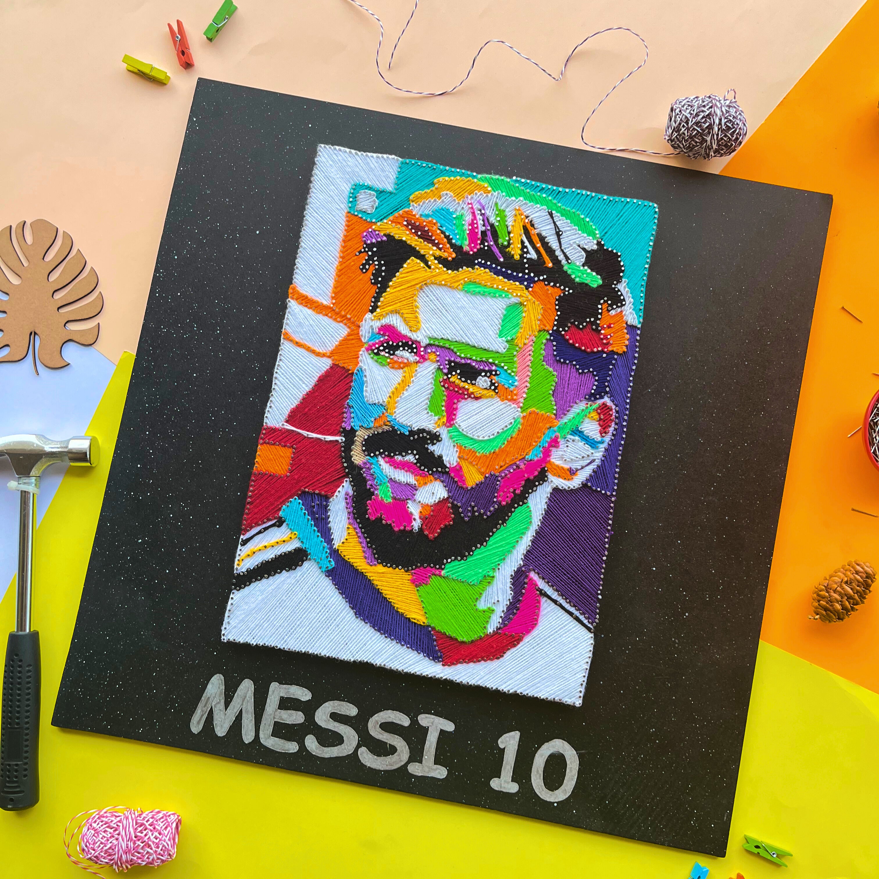 Messi's String Art : Masterpieces Woven in Lionel's Honor