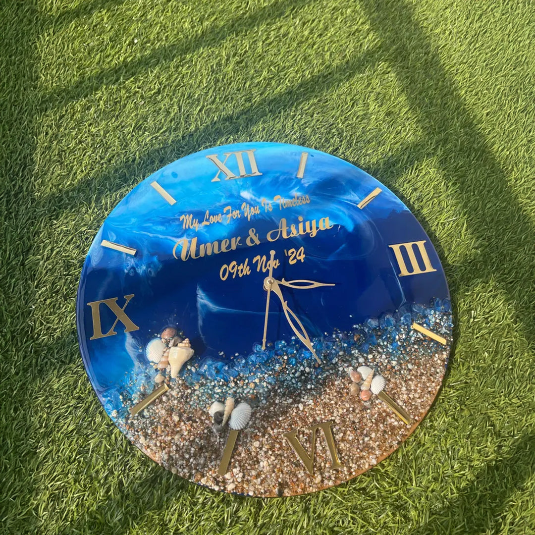 Resin Art Clock