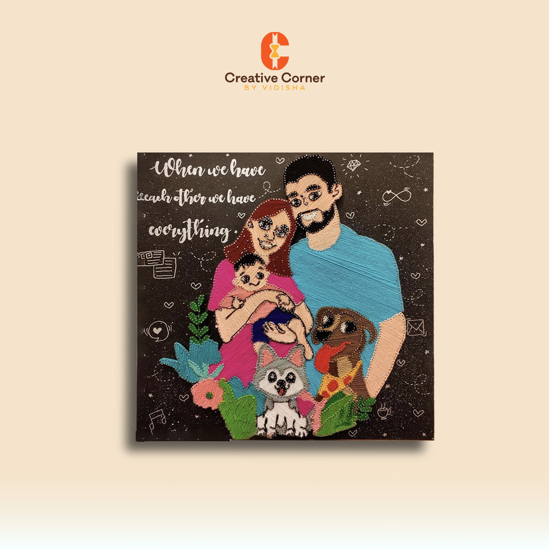 Tangled Bonds: Celebrating Family Through String Art