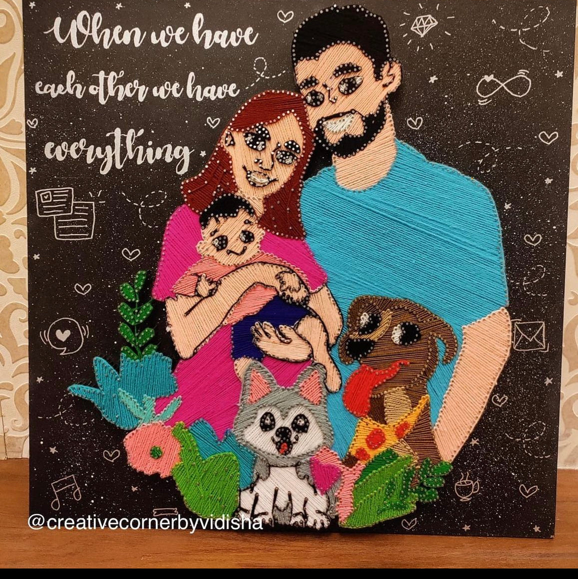 Tangled Bonds: Celebrating Family Through String Art