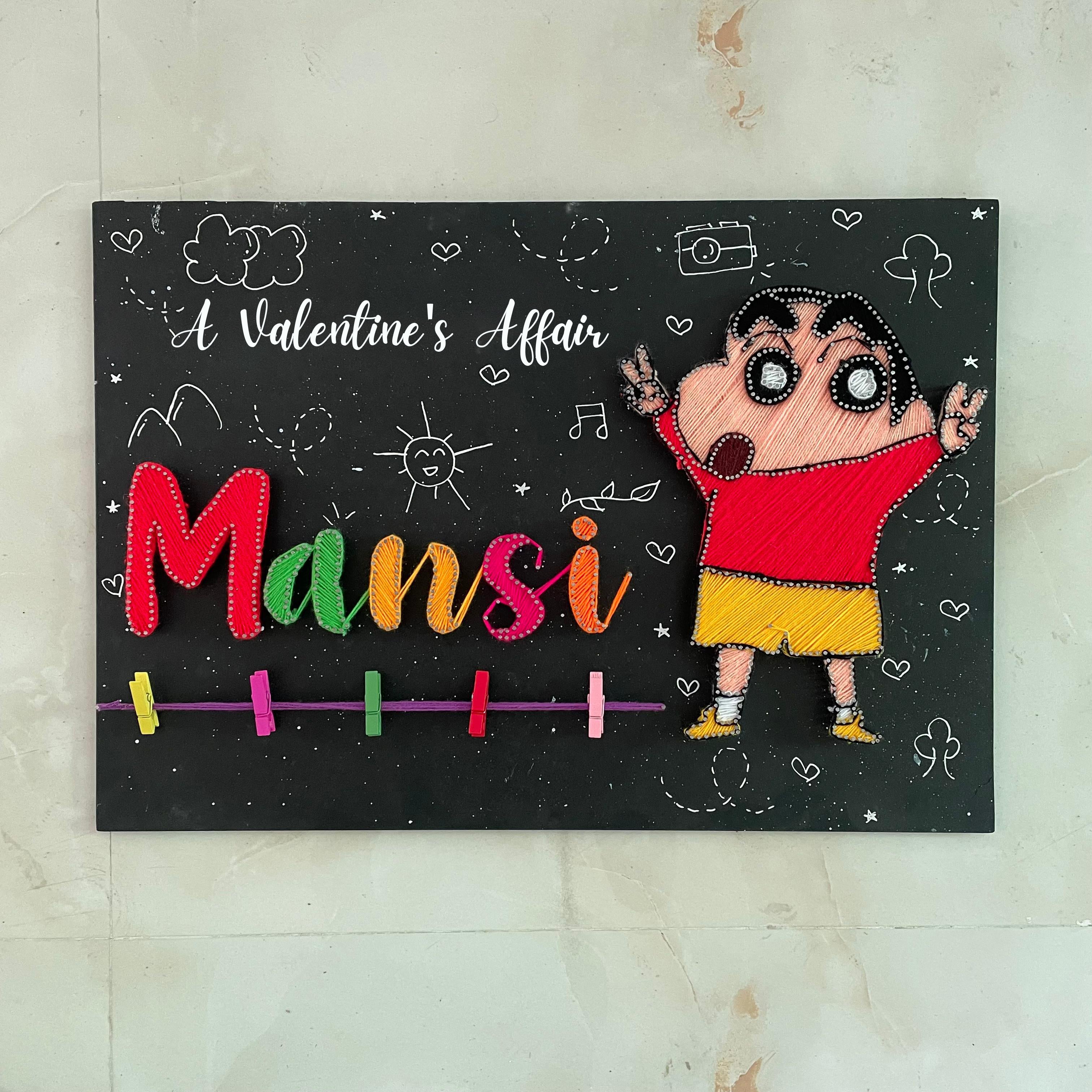 Shinchan's String Art Surprise: A Valentine’s Gift to Remember