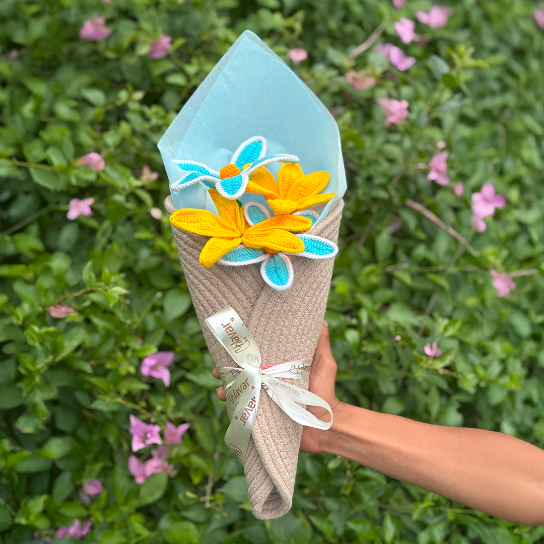 Sun & Sky – Crochet Lily Bouquet