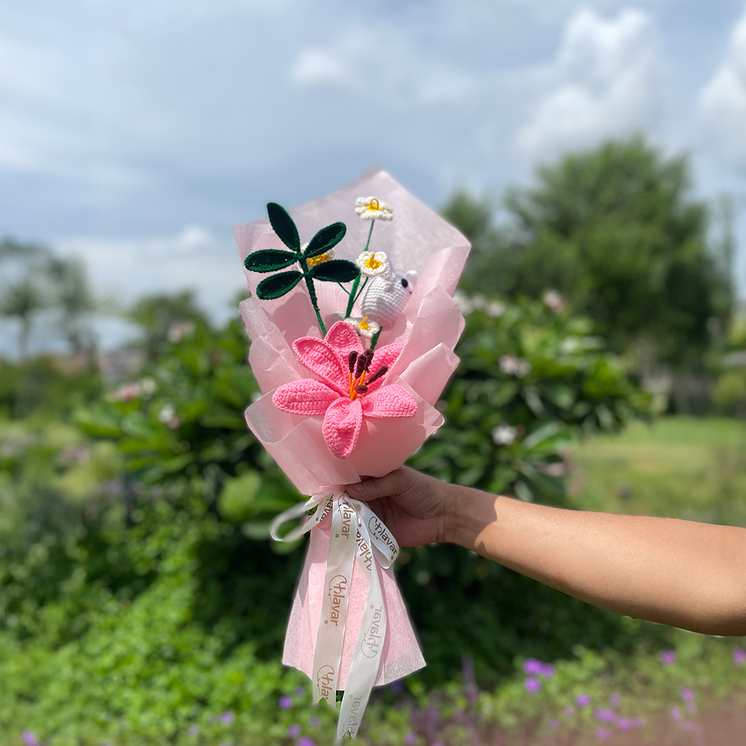 Pastel Garden – Handmade Crochet Bouquet