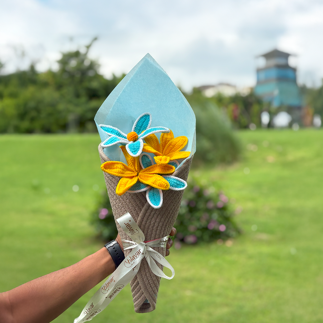 Sun & Sky – Crochet Lily Bouquet