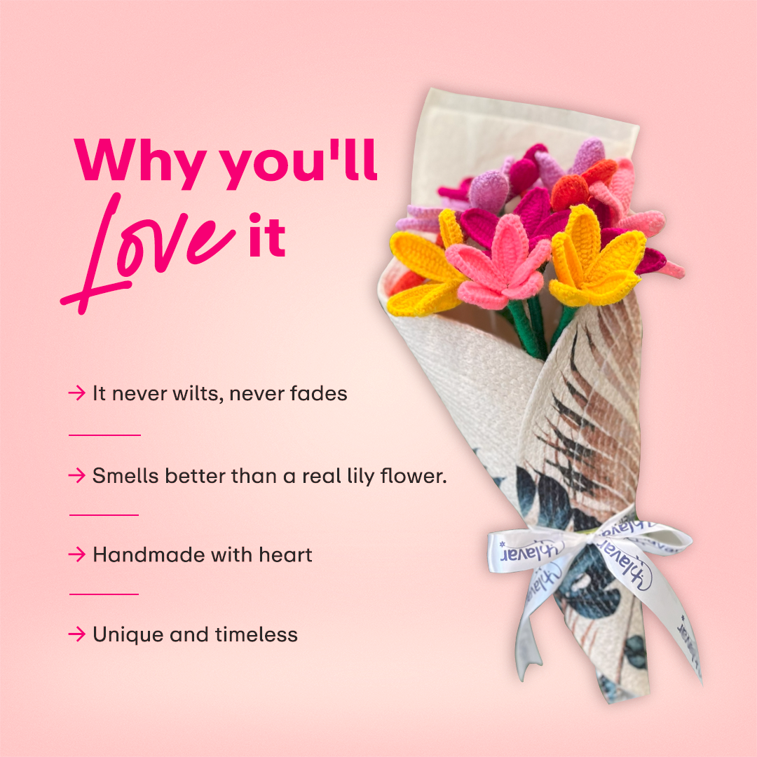 Candy Bloom – Crochet Flower Bouquet