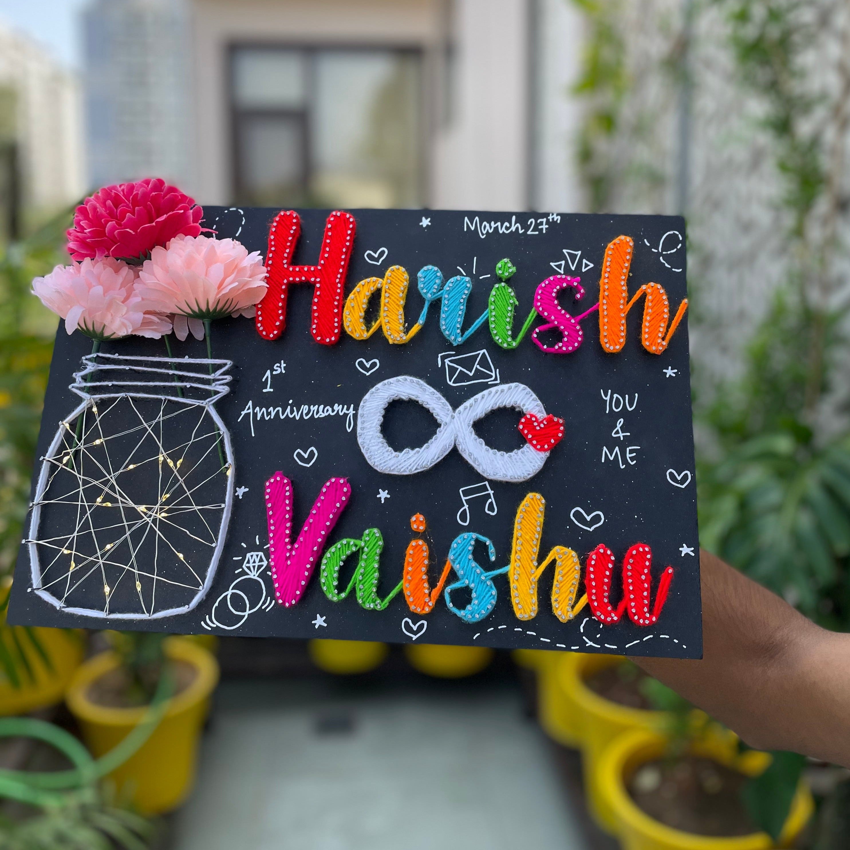 A Couple's Infinity String Art for Valentine's Day