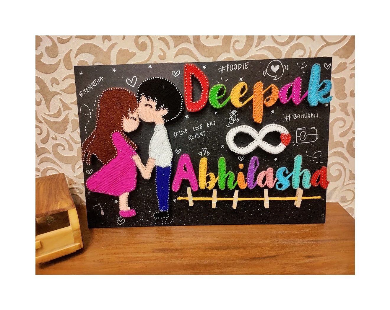 Couple Love Bond: String Art Board